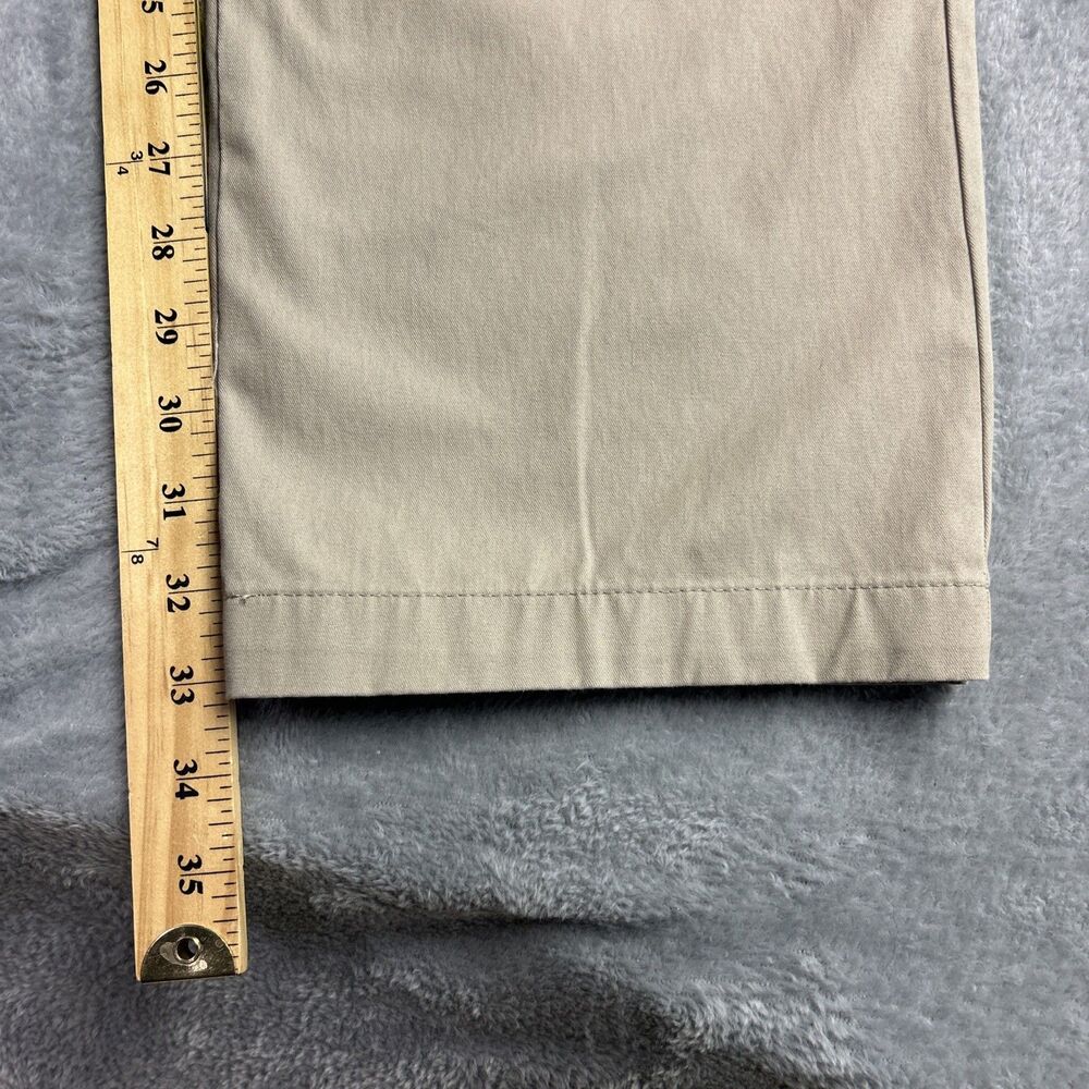 Croft & Barrow Chino Pants Men's 32x34 Beige Classic Fit Khaki Pleated Cotton - Picture 7 of 16